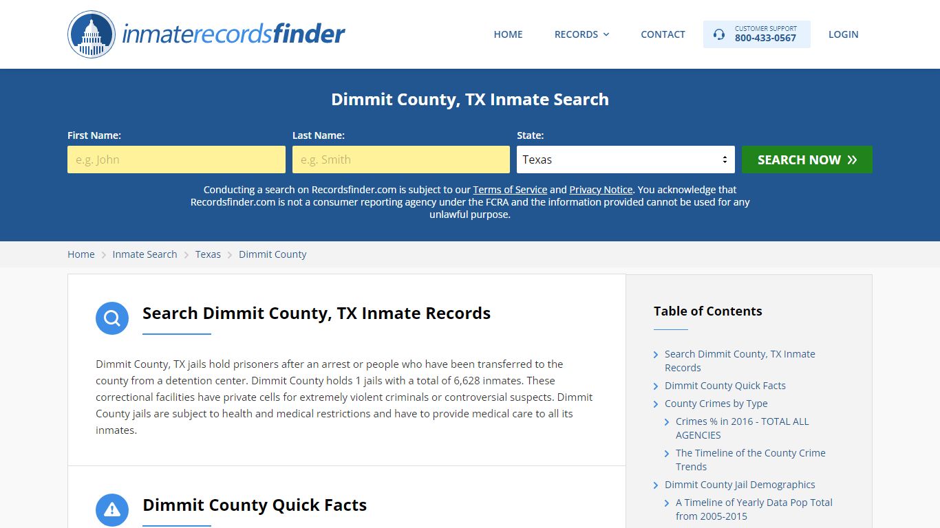 Dimmit County, TX Inmate Lookup & Jail Records Online
