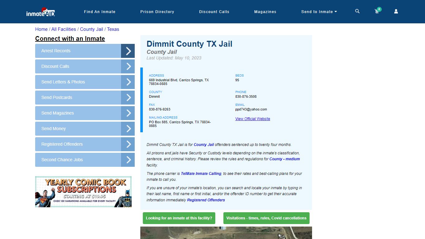 Dimmit County TX Jail - Inmate Locator - Carrizo Springs, TX